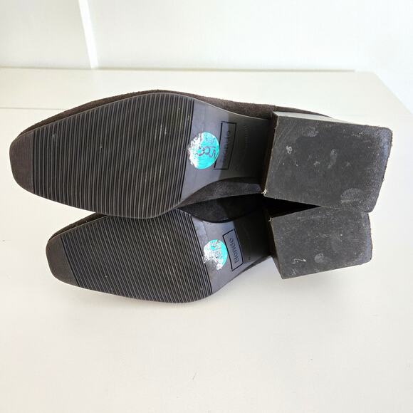 Blondo Brown Selena Suede Block Heel Boots Size 8 - Picture 10 of 10